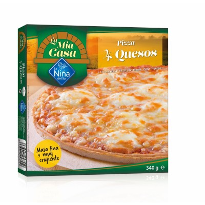 PIZZA 4 QUESOS MIA CASA 340 GR C/6